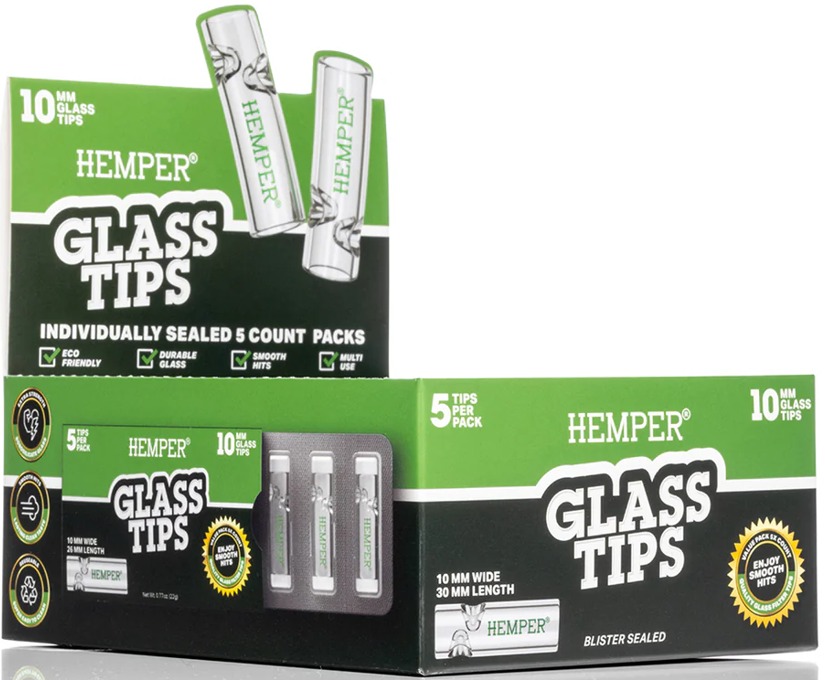 Glass tips blister 10mm Hemper